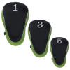 Andux Golf Club Headcovers with Zipper, 460 cc, Fairway Wood, Green, 3-Piece Set view 2