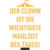 CLICKANDPRINT Wall Decal “The Clown Is the Most Important Meal of the Day!”, 70 x 44.7 cm, Golden Yellow view 1