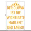 CLICKANDPRINT Wall Decal “The Clown Is the Most Important Meal of the Day!”, 70 x 44.7 cm, Golden Yellow view 3