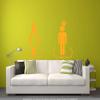 CLICKANDPRINT Fish Swirl Wall Decal, 120 x 117.5 cm, Golden Yellow view 2
