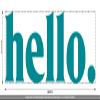 CLICKANDPRINT "hello." Wall Decal, 310 x 104.1 cm, Turquoise view 3
