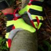 SEIZ Mechanic 800185 Universal Glove for Rescue Personnel, Size 13, Yellow/Black/Red/Gray view 2