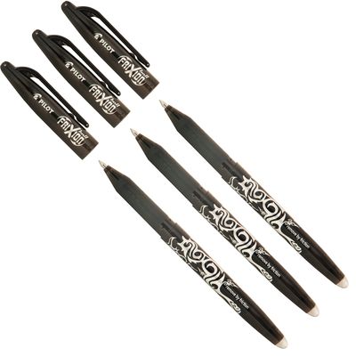 Pilot FriXion Erasable Rollerball Pens, Black (9-Pack)