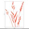 CLICKANDPRINT Grasses Sticker, 50 x 35.1 cm, Neon Orange, Decorative/Car Sticker/Vinyl Decal view 2