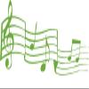 CLICKANDPRINT Musical Notes Wall Decal, 210 x 72.5 cm, Lime Green view 1