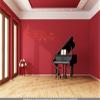 CLICKANDPRINT Musical Notes Wall Decal, 210 x 72.5 cm, Orange-Red view 2
