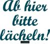 CLICKANDPRINT “Please Smile” Sticker, 60 x 48.4 cm, Metallic Teal view 1