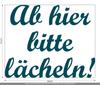 CLICKANDPRINT “Please Smile” Sticker, 60 x 48.4 cm, Metallic Teal view 2