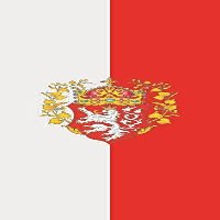 U24 Flag of the Kingdom of Bohemia, Portrait Format, Premium Quality, 150 x 500 cm