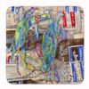 Carolines Treasures Blue Crabby Bottles of Barqs Rootbeer, Machine-Washable Memory Foam Mat, 48 x 68 cm, Multicolor view 1