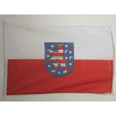 AZ FLAG Thuringia Boat Flag 90 x 60 cm Mesh Polyester Plastic Rings