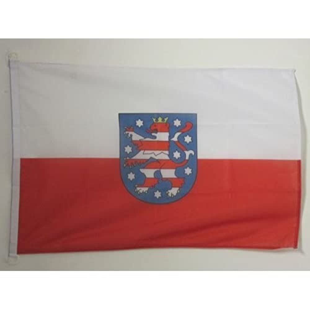 AZ FLAG Thuringia Boat Flag 90 x 60 cm Mesh Polyester Plastic Rings