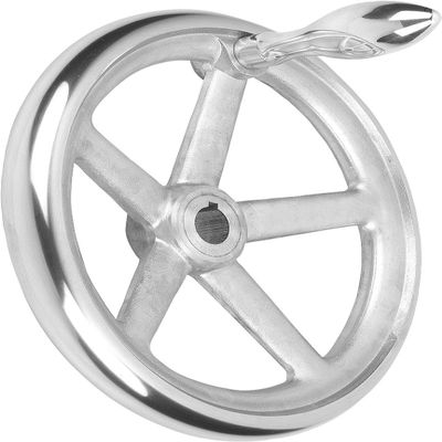 KIPP Handwheel with Keyway, Aluminum, D2=18, D1=180, 1 pc., K0160.3180X18