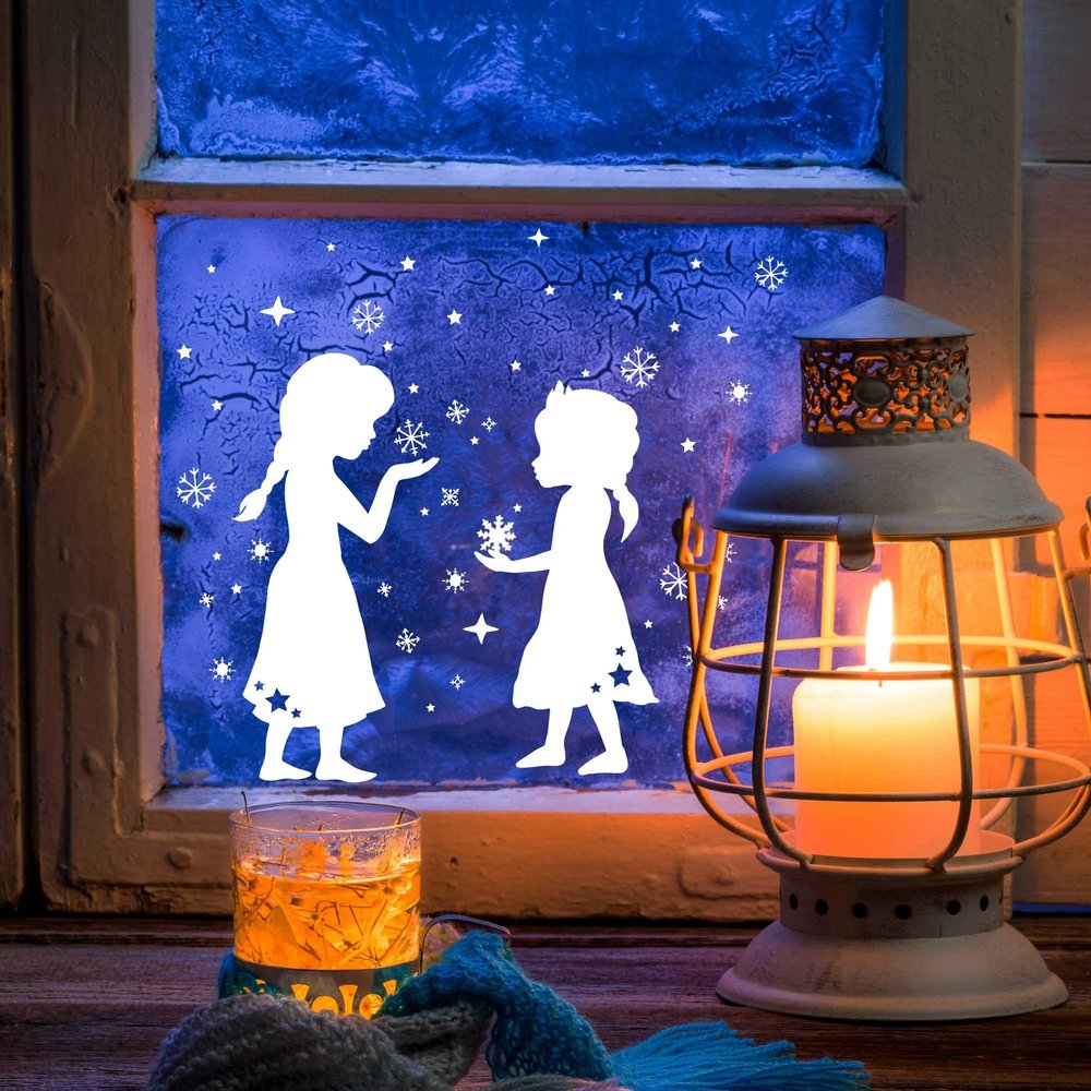 ilka parey wandtattoo-welt Princess M2041 Window Sticker, Purple, Size M - 21 cm W x 19 cm H