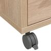 Mobile Filing Cabinet, Brown Oak, 4 Drawers, Lockable view 3