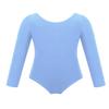 Girls' Ballet Leotard, Long or Short Sleeve, Blue, Size 110–116 view 1