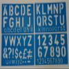 50 mm Plastic Stencil Set: Uppercase & Lowercase Letters, Numbers view 1