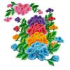 Embroidered Peony and Grapevine Flower Appliqués, Iron-On or Sew-On, 2-Pack, Red view 3