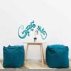 CLICKANDPRINT Lizard and Gecko Wall Decal, 80 x 36.8 cm, Turquoise Blue view 2