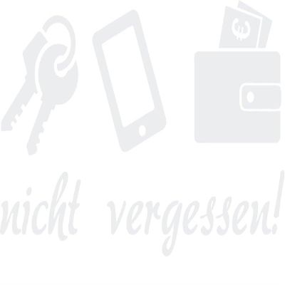 CLICKANDPRINT Reminder Sticker: Don't Forget Keys & Co., 26 x 15.3 cm, White