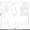 CLICKANDPRINT Reminder Sticker: Don't Forget Keys & Co., 26 x 15.3 cm, White view 3