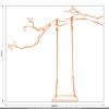 CLICKANDPRINT Swing on Branch Wall Decal, 40 x 37.3 cm, Light Red-Orange view 3