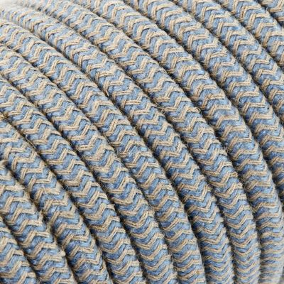 merlotti 20.378 Round Fabric-Covered Electrical Cable, Sand/Avio, 3 m