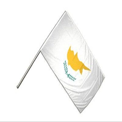 Flaggenfritze Large Cyprus Handheld Flag + Free Sticker