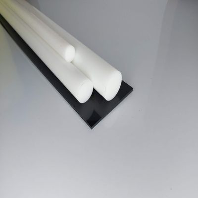 White PTFE Teflon Round Rod, 10–50 mm, Custom Length