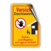 CAUTION: ROOF AVALANCHE HAZARD Sticker, WI-008, 45 × 30 cm view 1