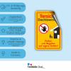 CAUTION: ROOF AVALANCHE HAZARD Sticker, WI-008, 45 × 30 cm view 2