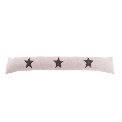 Home Draft Stopper with Stone Filling, Approx. 90 cm (Stars, Light Gray)