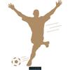 CLICKANDPRINT Soccer Wall Sticker, 50 × 38.6 cm, Light Brown view 1