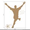 CLICKANDPRINT Soccer Wall Sticker, 50 × 38.6 cm, Light Brown view 3