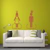 CLICKANDPRINT Fish Swirl Wall Decal, 110 x 107.7 cm, Hazelnut Brown view 2