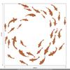 CLICKANDPRINT Fish Swirl Wall Decal, 110 x 107.7 cm, Hazelnut Brown view 3