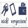 CLICKANDPRINT Reminder Wall Sticker: Don't Forget Keys & More, 30 x 17.7 cm, Dark Blue view 3