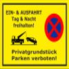 Melis-Folienwerkstatt No Parking Tow-Away Sign, Keep Entrance and Exit Clear Day and Night, 60 × 40 cm, Sticker, Various Sizes and Materials view 1