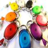1x Badge Holder Set, Oval Reel, Transparent Vertical Card Holder for 2 Cards view 3