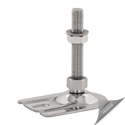 Schwaderer BSFE 80 V Adjustable Machine Foot, Stainless Steel, M10 x 250
