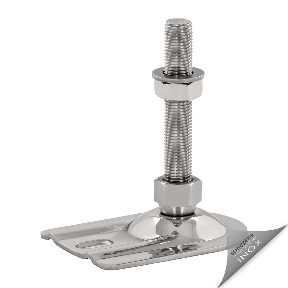 Schwaderer BSFE 80 V Adjustable Machine Foot, Stainless Steel, M10 x 250