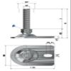 Schwaderer BSFE 80 V Adjustable Machine Foot, Stainless Steel, M10 x 250 view 2