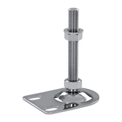 Schwaderer Height-Adjustable Machine/Leveling/Articulated Foot BSF80, 80 mm, M24, 150 mm