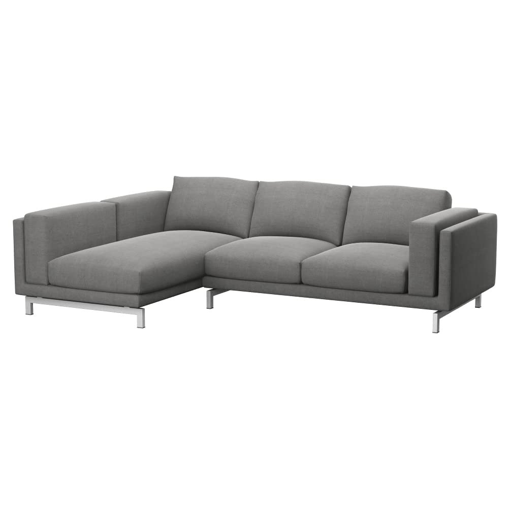 Soferia Sofa Cover Compatible with NOCKEBY 2-Seat Sofa, Elegance Light Gray