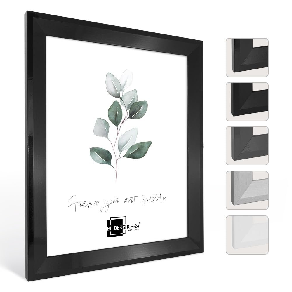 RIA Picture Frame 80 x 120 cm, Black (High-Gloss)