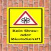 Melis-Folienwerkstatt Sign: No Gritting or Snow Removal Service - 30 x 20 cm - 3 mm Aluminum Composite - S00018-066-C view 2