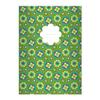 Kartenkaufrausch 16 Stylish Retro DIN A4 School Notebooks, 1970s Green Flower Design, Blank view 1