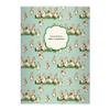 Kartenkaufrausch Personalized Retro DIN A4 Notebook with Musical Bunnies, Turquoise, Format 20 Blank view 1