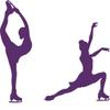 CLICKANDPRINT Ice Skating/Ice Dancing Sticker, 80 x 68.6 cm, Violet view 1