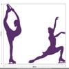 CLICKANDPRINT Ice Skating/Ice Dancing Sticker, 80 x 68.6 cm, Violet view 2